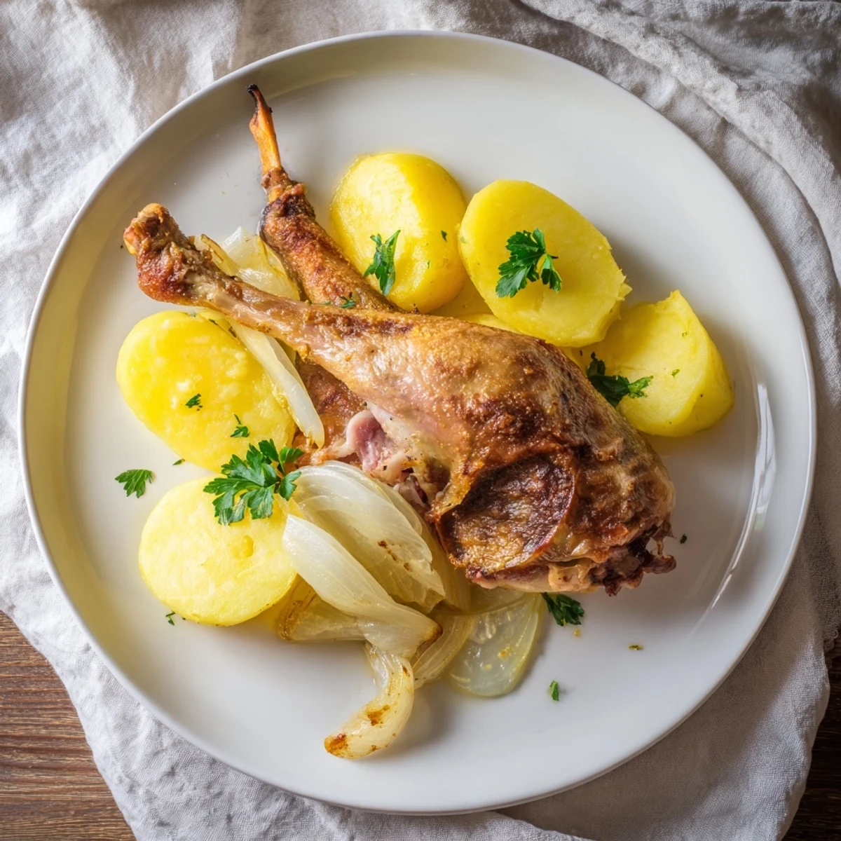 Juicy Greek Lemon Chicken and Potatoes, with crispy potatoes and tender chicken, perfect for dinner.