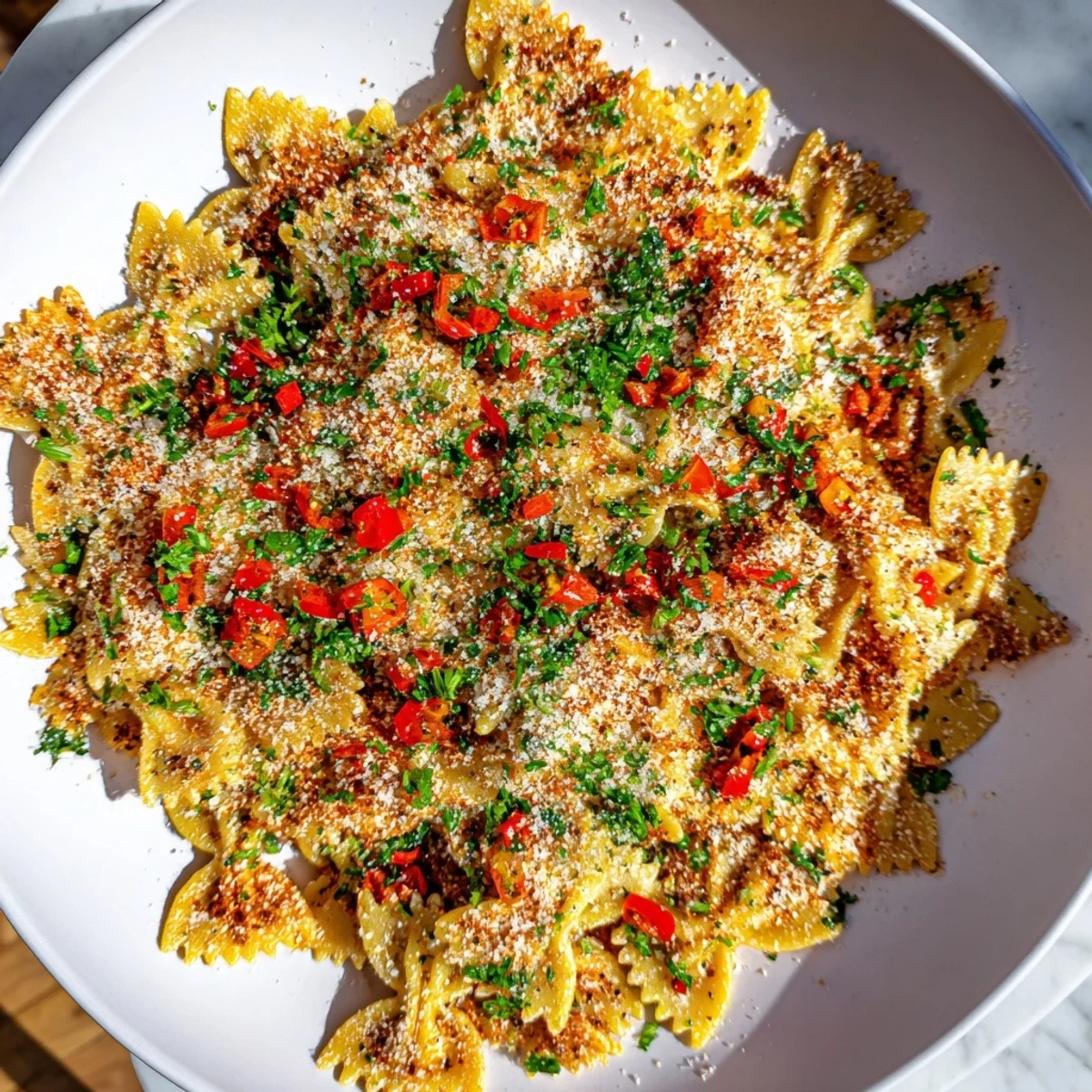 Golden, crispy Lightened Christmas Pasta Chips, seasoned to perfection, ready for dipping on a holiday table.