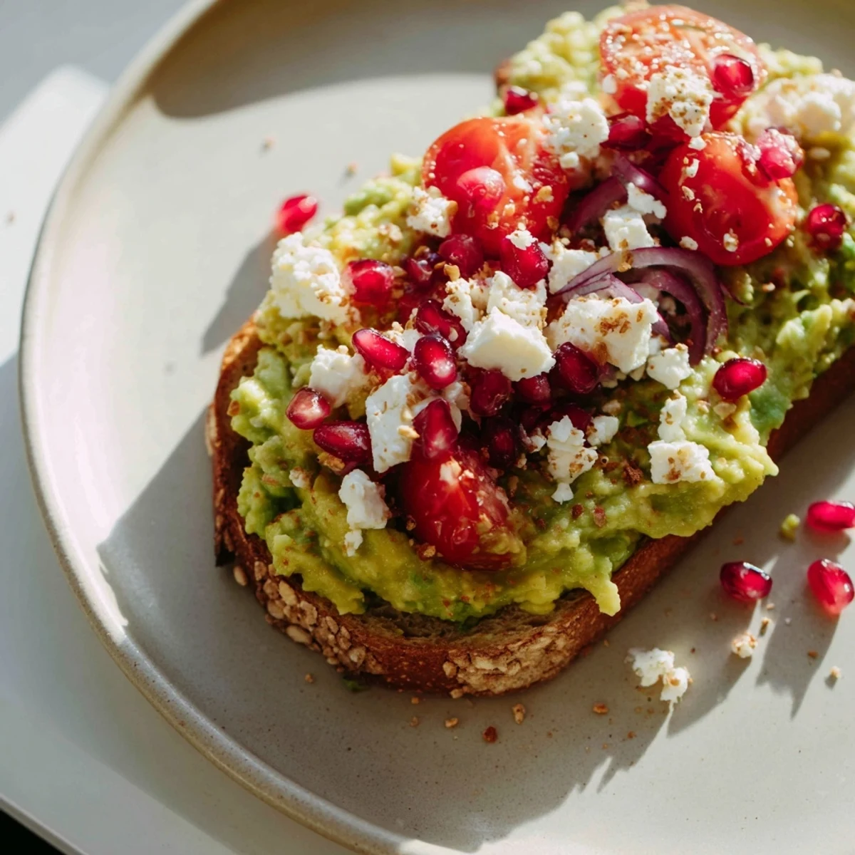 Golden, toasted bread piled high with the creamy avocado for our Express Holiday Avocado Toast Bar.