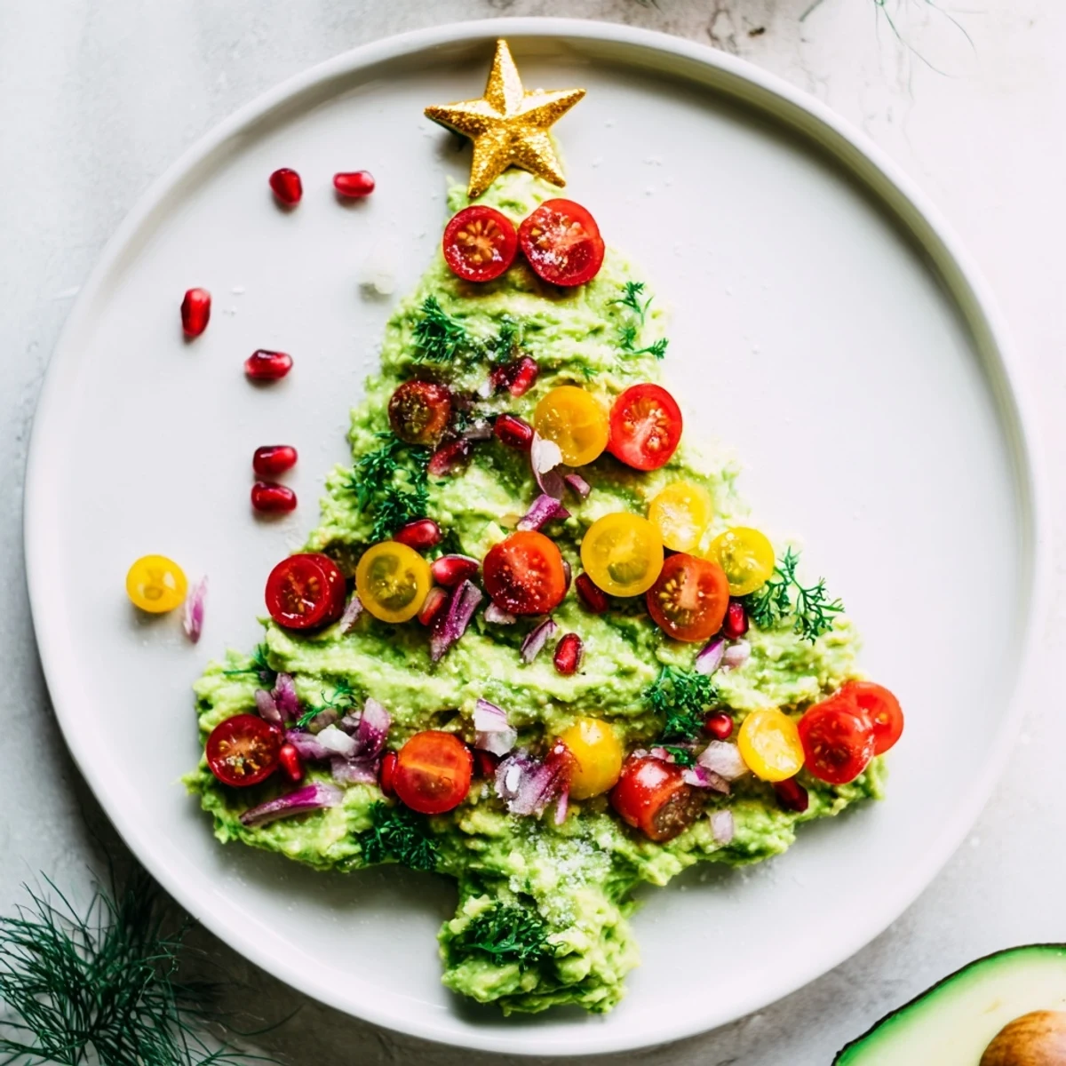 Imagine a vibrant, creamy whipped avocado Christmas tree dip, a flavorful holiday centerpiece.