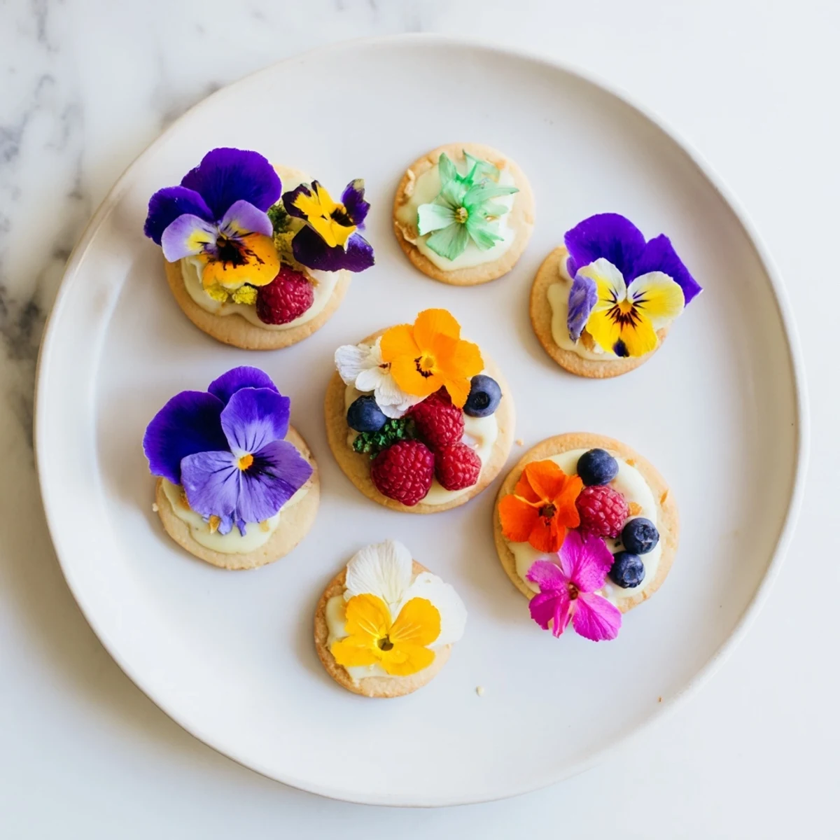 Spring Flower Dessert Tray overflowing with colorful treats, perfect for a spring celebration feast.