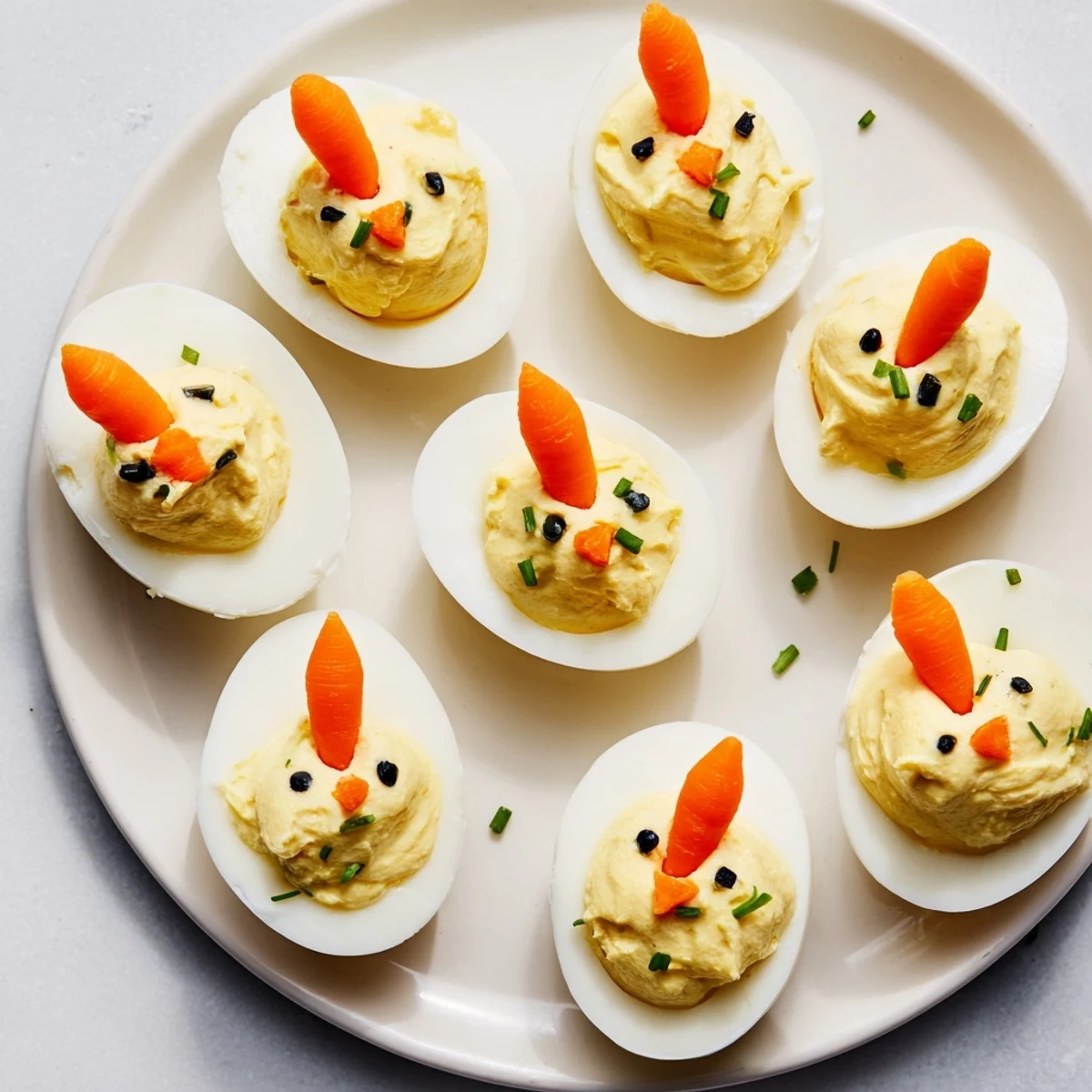 Delightful Chick & Duckling Snacks, showcasing finely crafted egg and cheese treats for spring celebrations.