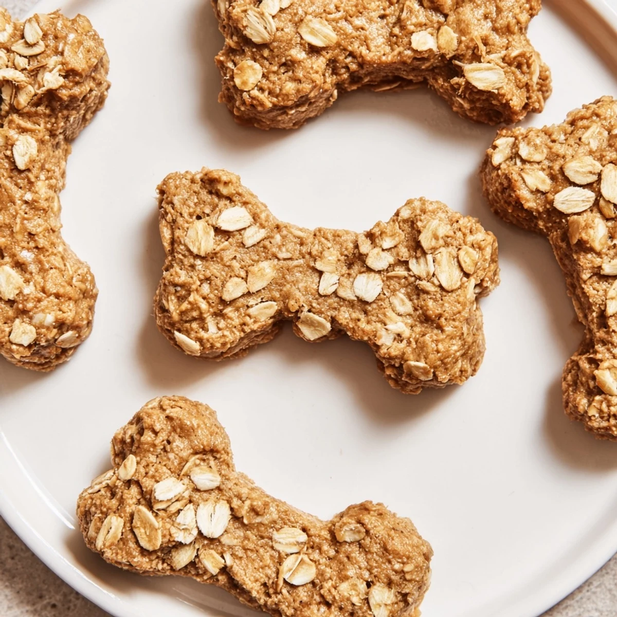 Crunchy golden Pawsitively Good Dog Bone Treats, homemade with love and natural ingredients, waiting to be enjoyed.