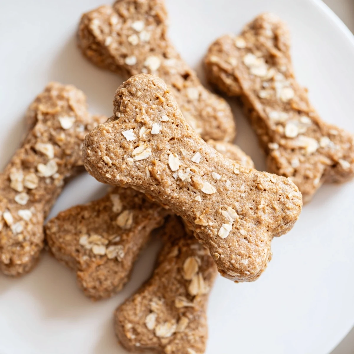 These oven-baked, bone-shaped Pawsitively Good Dog Bone Treats look delicious and ready to be served to your furry friend.
