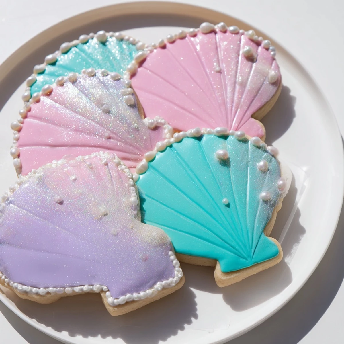 These whimsical Seashell Sweets display delicate icing details, ready to delight at a seaside party.