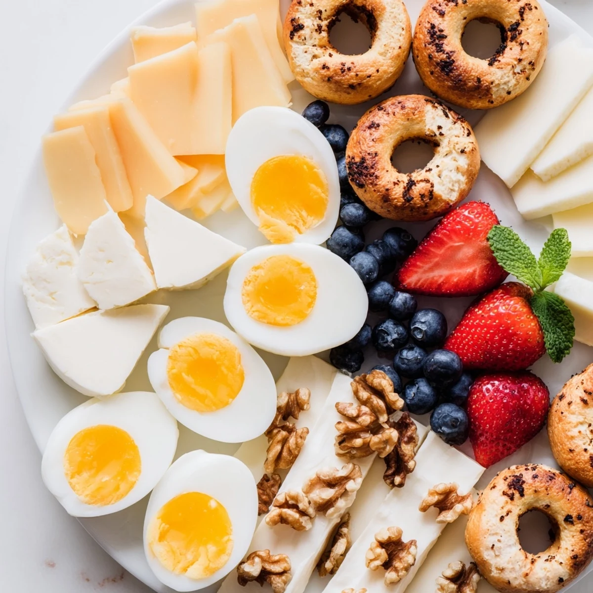 Good Morning Sun Breakfast Board overflowing with fresh fruits, cheese, and pastries, ready to serve and share.