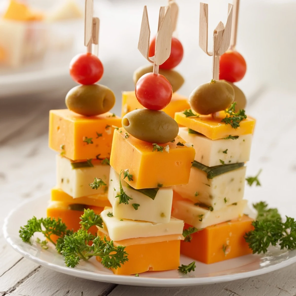Festive Cube Cheese Stack
