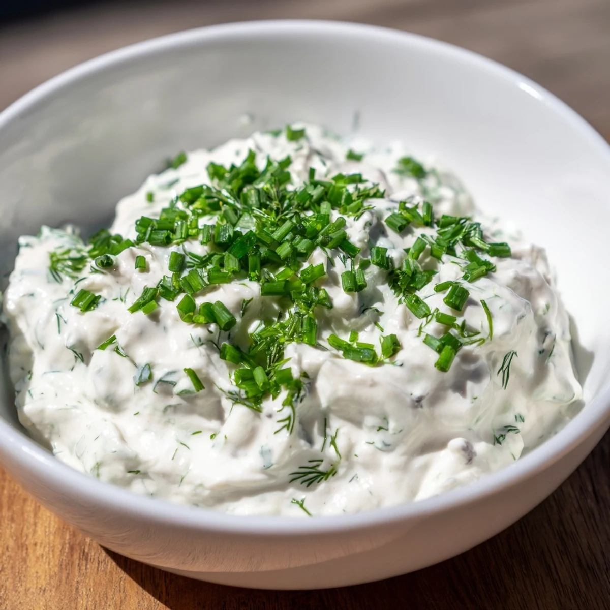 This vibrant veggie ranch dip features creamy texture with visible specks of fresh herbs, ready to serve.