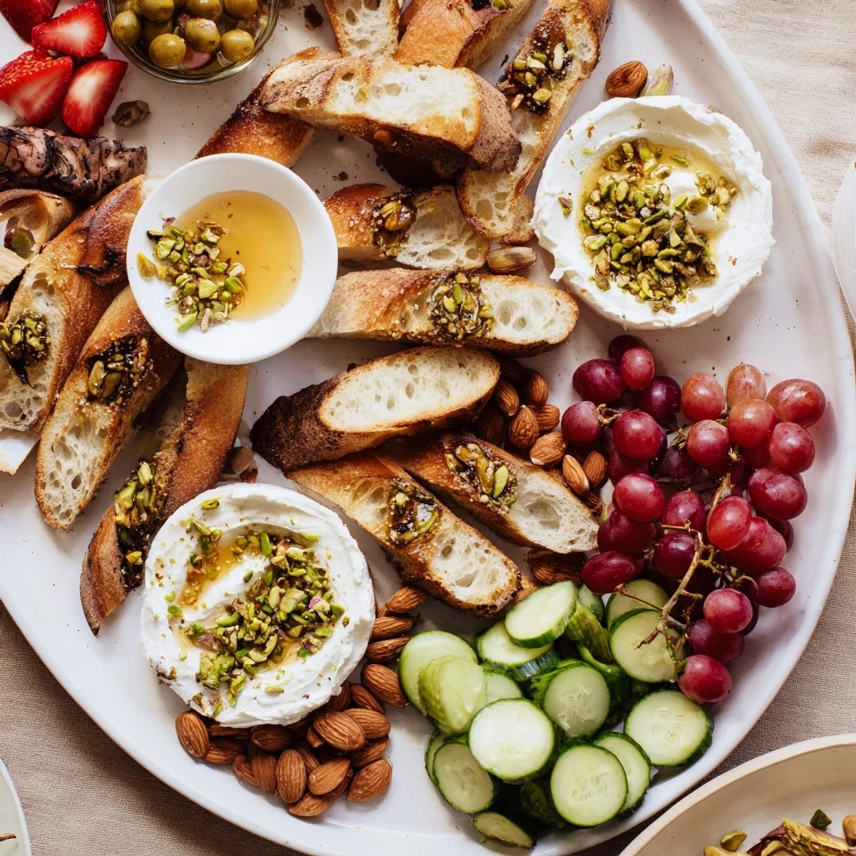 Enjoy the refreshing Zero-Proof Celebration Spread featuring sparkling beverages and vibrant appetizer selections for guests.