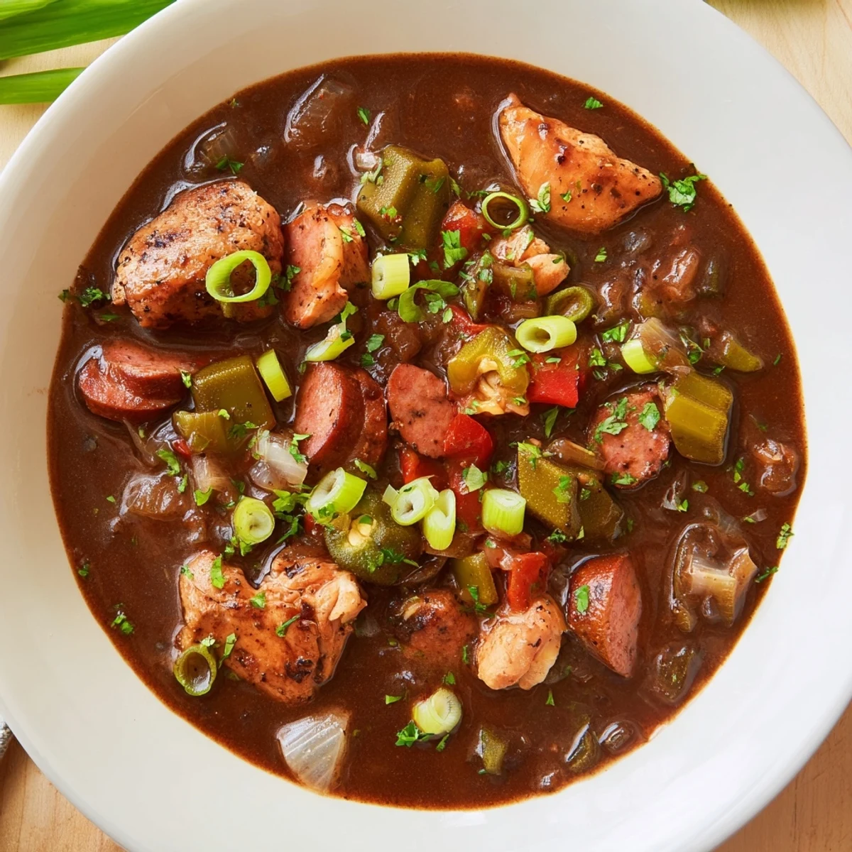 Hearty and flavorful Gumbo Okra Soup, perfect for a warming, home-cooked, Cajun-Creole meal.