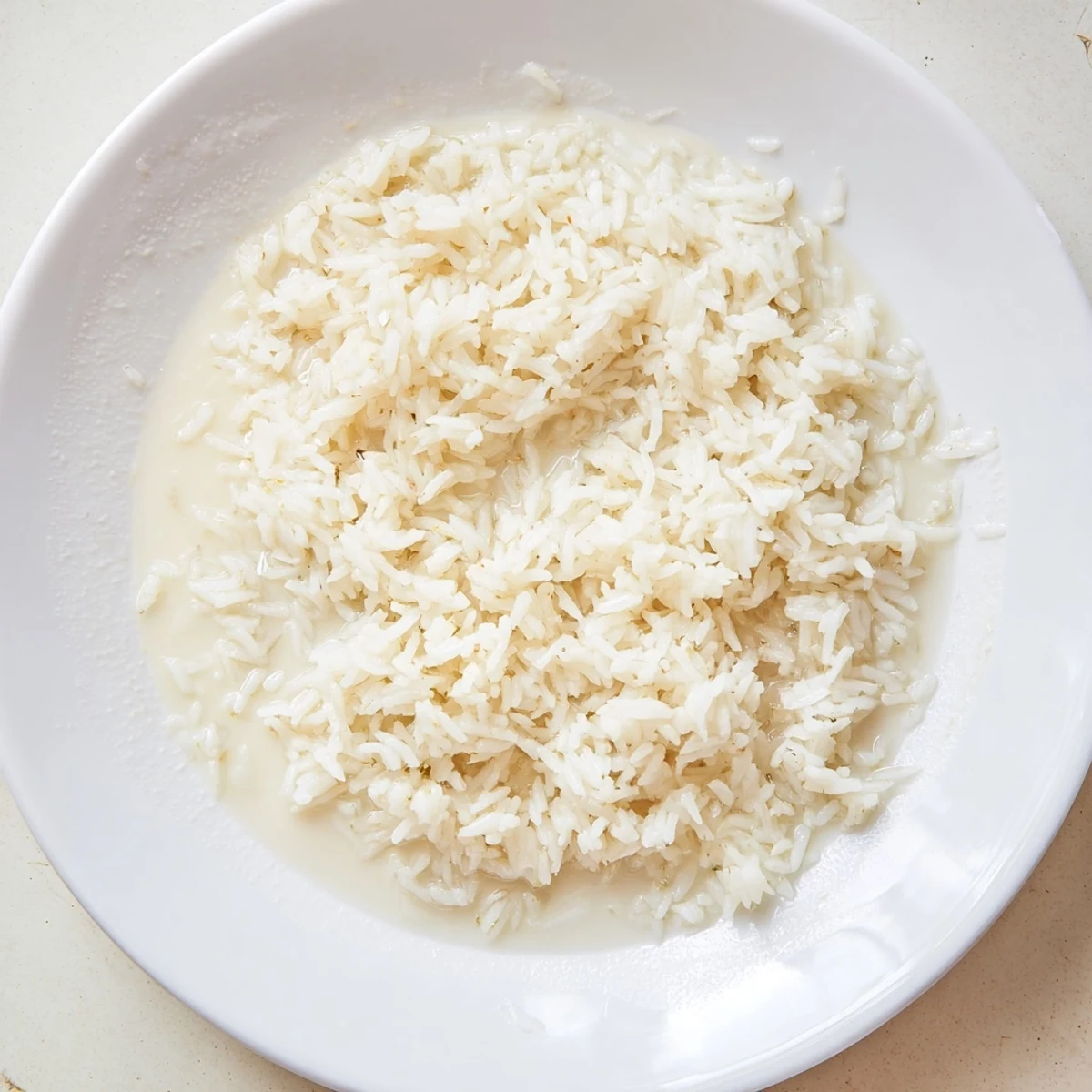 Fluffy Coconut Jasmine Rice with fragrant steam, ideal with a flavorful Thai curry dinner.