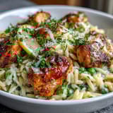 One-Pot Lemon Orzo Chicken Peas