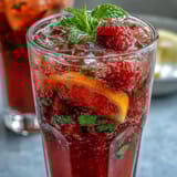 raspberry lemon spritz mocktail