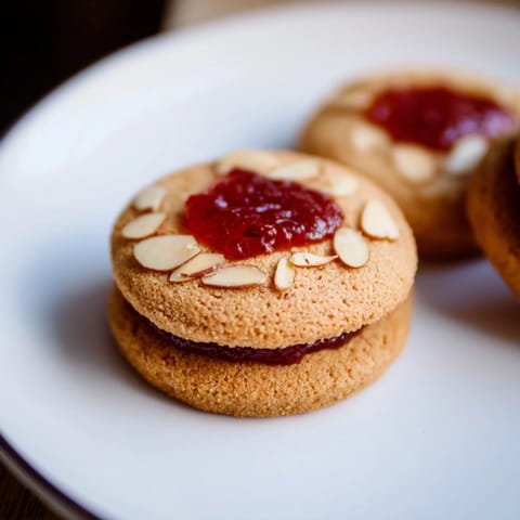 Cherry Almond Thumbprint Cookies