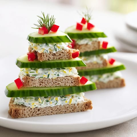 Cucumber Cream Cheese Tree