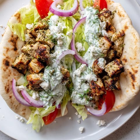 Greek Chicken Souvlaki Wraps