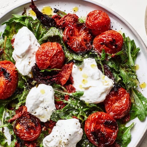 Charred Tomato Burrata Salad