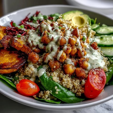 Buddha Bowl Quinoa Sweet Potatoes Chickpeas