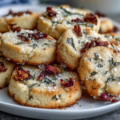 A box of buttery shortbread cookies decorated with edible flowers, perfect for Mother's Day gifting.