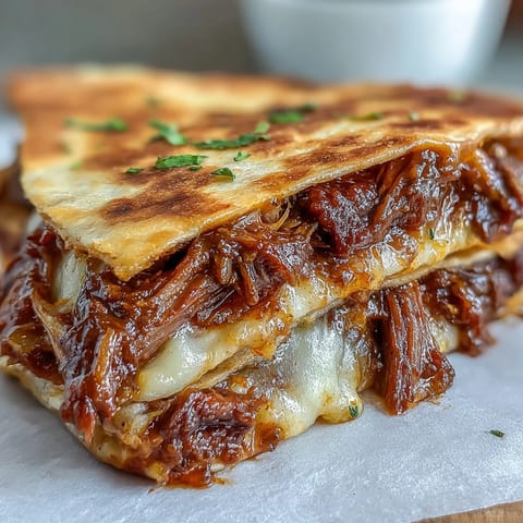 Cinco de Mayo birria quesadillas with consommé dip, golden crispy tortillas filled with tender braised beef and melted cheese.