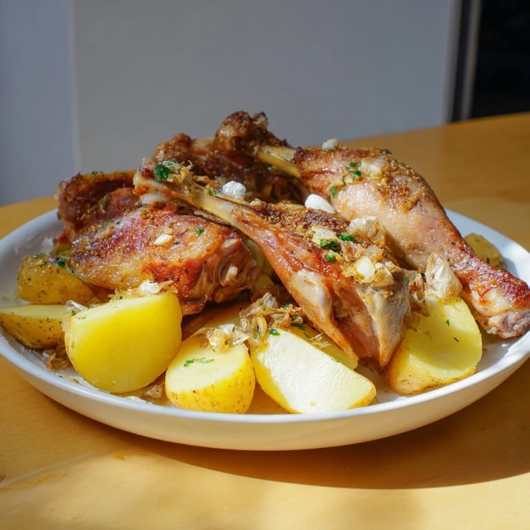 Flavorful Greek Lemon Chicken and Potatoes, a one-pan wonder offering a bright, zesty, and satisfying meal.