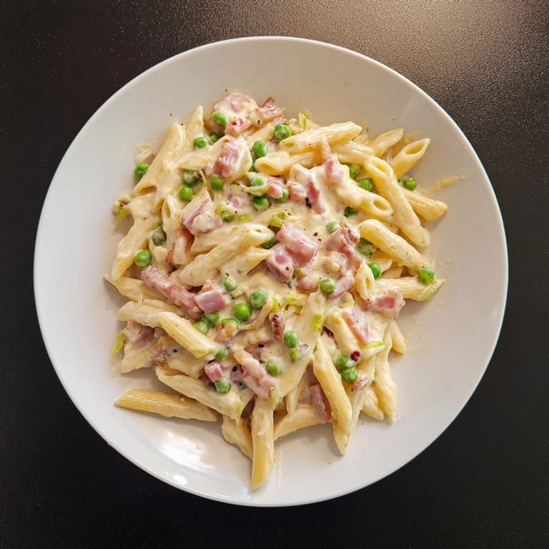 This chilled Easy Bacon Macaroni Salad boasts tender macaroni, savory bacon, and a tangy dressing.