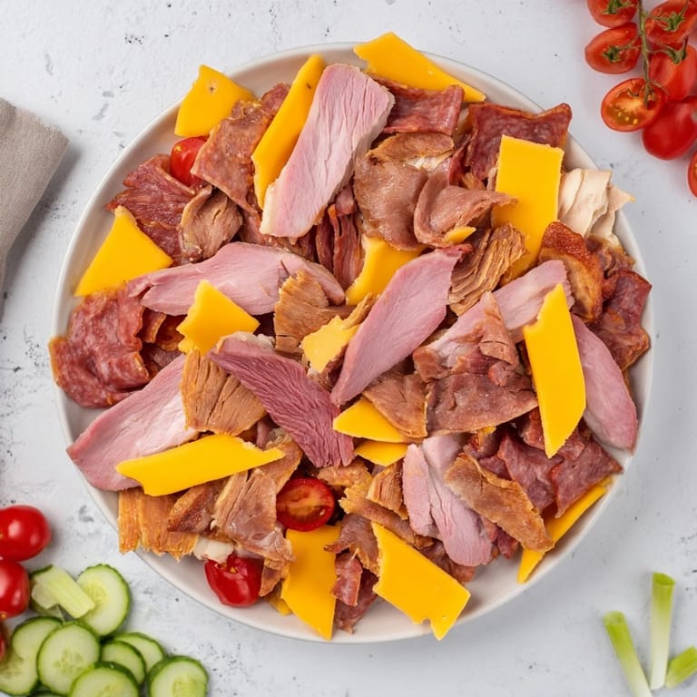 Enjoy the delicious textures of this Keto Power Plate with its fresh vegetable and olive arrangement.