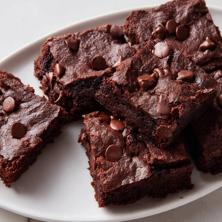 A square of decadent Greek yogurt brownies, offering a rich, chocolatey aroma ready to enjoy.