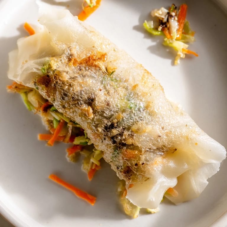 Perfectly fried Crispy Rice Paper Dumplings showcasing their appetizing crunch and vegetable filling.
