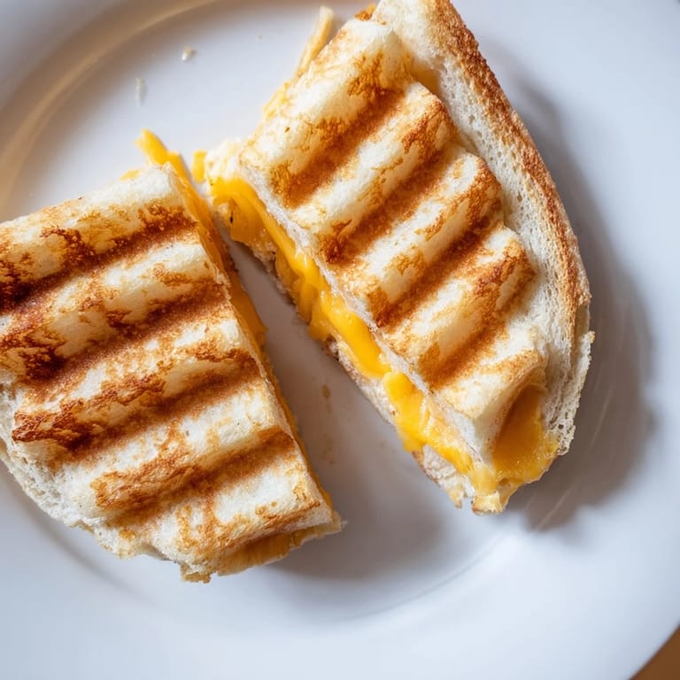 Golden-brown waffle grilled cheese, with perfectly melted cheese ready to be devoured, smells amazing.