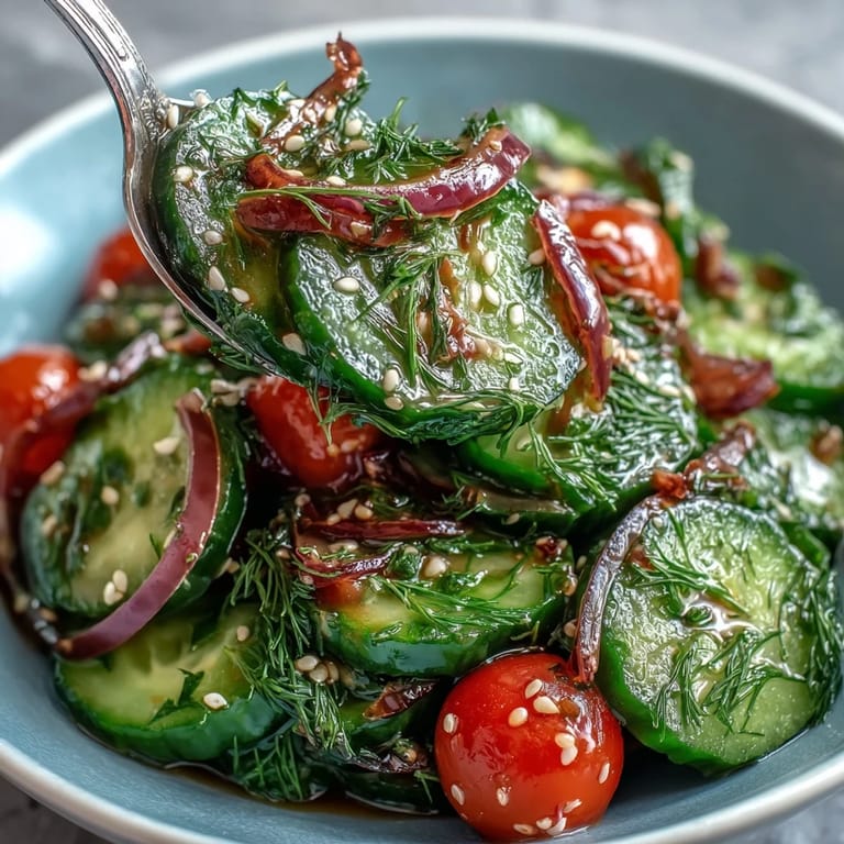 Crisp Refreshing Crunchy Cucumber salad featuring jicama slices and cherry tomatoes, served as a light lunch.