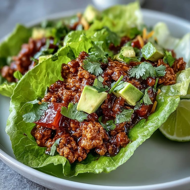 Vibrant Turkey Taco Lettuce Wraps, a flavorful and healthy Mexican-inspired meal.