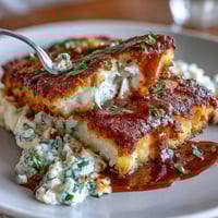 Crispy fried catfish fillets with golden cornmeal crust, served alongside tangy remoulade sauce for a classic Southern soul food meal.