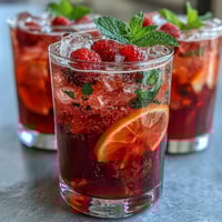 raspberry lemon spritz mocktail